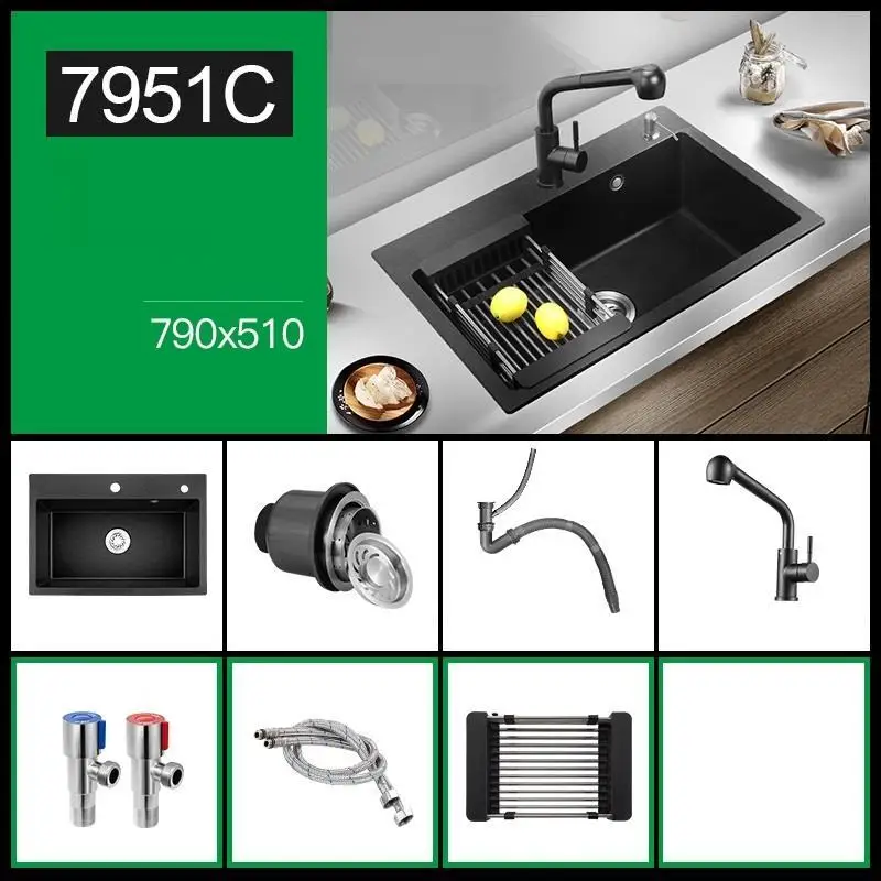 MODEL W Banheiro Umywalka Lavello гранит Keuken Gootsteen Portatil Lavandino Fregadero De Cocina Cuba Pia Cozinha Lavabo кухонная раковина - Цвет: MODEL W