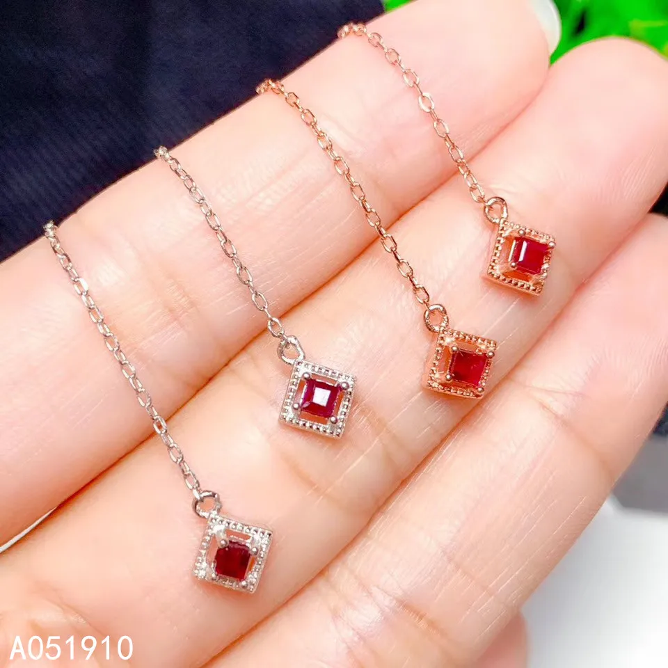 

KJJEAXCMY boutique jewelry 925 sterling silver inlaid natural Garnet Ear line women's earrings support detection popular