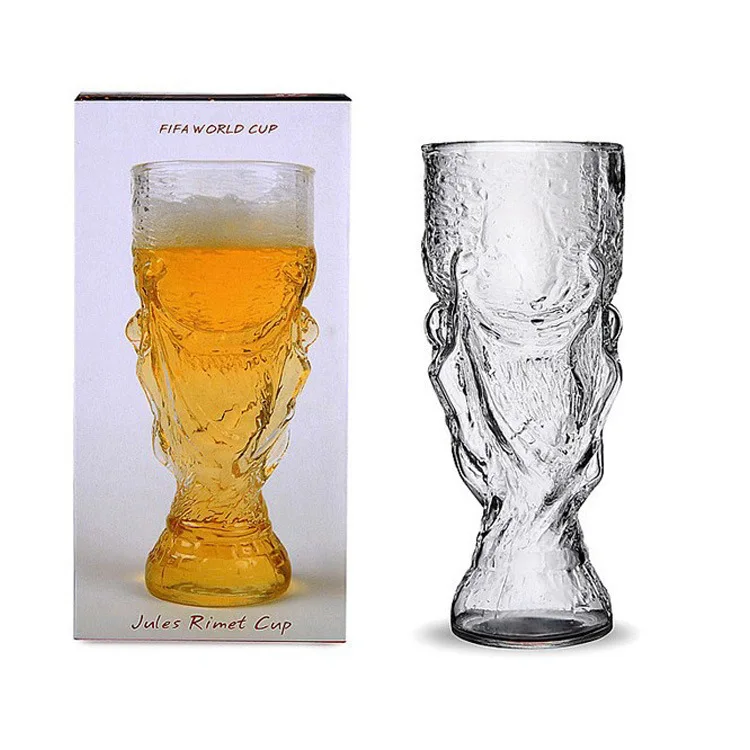 

Creative Glass Cup Bar Crystal Water Whiskey Wine Drinking The Football World Cup Design Glass Wine Beer Cup 850ml
