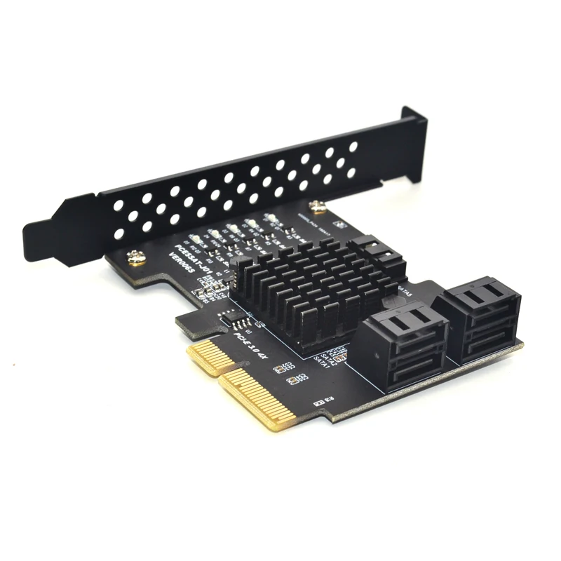 Плата расширения PCI-E SATA контроллер PCIE PCI Express 3 0 Gen3 X4 SuperSpeed Non Raid на 5 портов SATA3 |