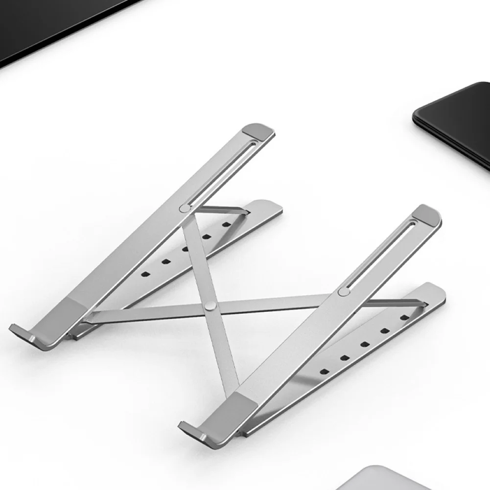

Portable Folding Laptop Stand Portable 6 Levels Layer Height Adjustable Aluminum Foldable Laptop Holder Raise Laptop