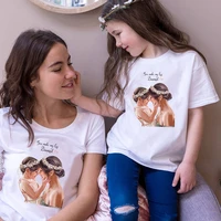 2021 fashion family look t shirt beautiful love mom with girl print kids t shirt mothers day mama clothes babywoman boys tops