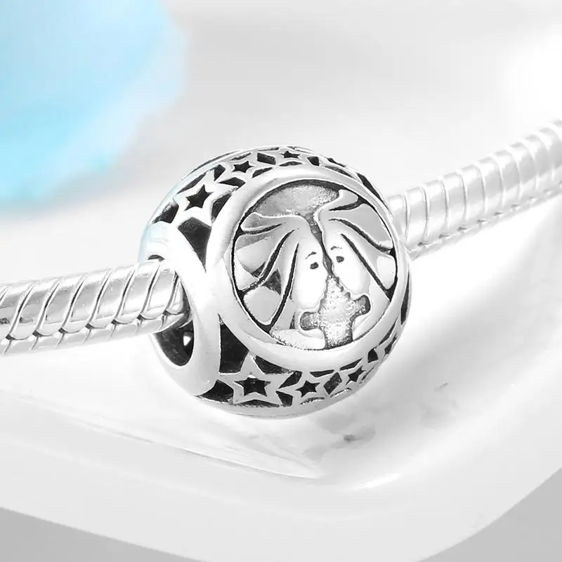 Подарочная коробка в виде 925 пробы серебро 12 созвездий Знак зодиака бусины