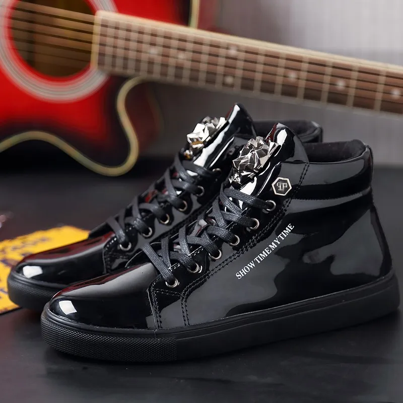 

Fashion Beautiful Color Casual Shoes Men's High-top Large Size Shoes Lace Up Sports Shoes Outdoor Men's Shoes