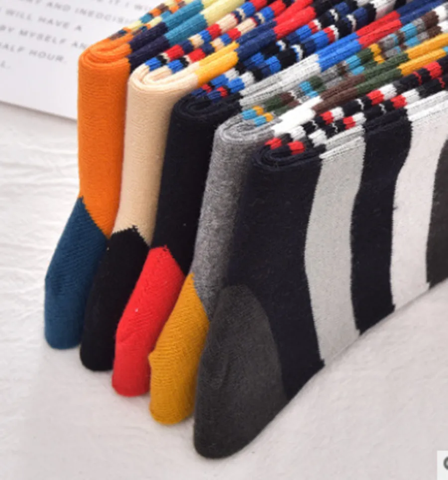 Мужские осенне зимние модные носки европейские и американские индивидуальные