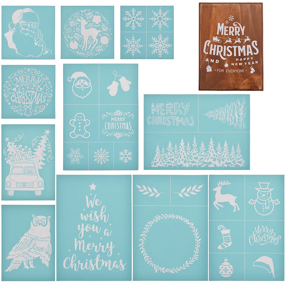 Lychee Life Merry Christmas трафаретная печать трафареты для краски украшения стен Diy Скрапбукинг ремесла