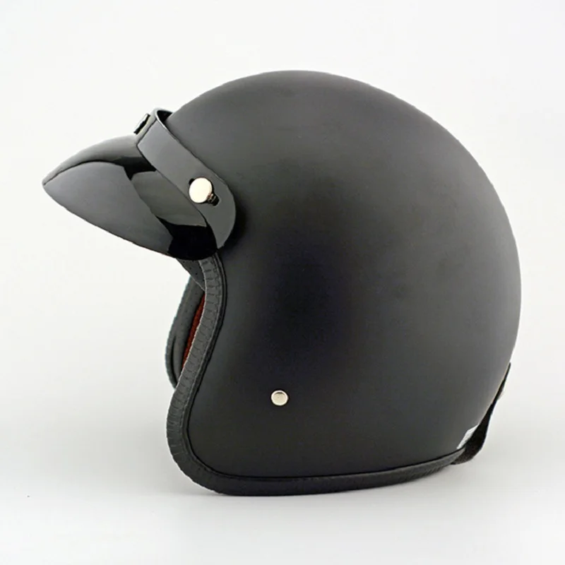 Мотоциклетный шлем POSSBAY в стиле ретро винтажный для скутера мужской черный
