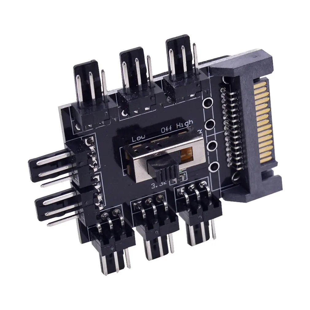 Разветвитель SATA Power 1to8 3 контакта 12 В Высокоскоростной контроллер | Компьютеры и