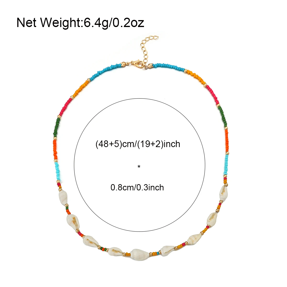 

Amorcome Ethnic Bohemian Colorful Seed Beads Necklace Women Shell Short Choker Necklace Jewelry Summer Beach Collar Femme