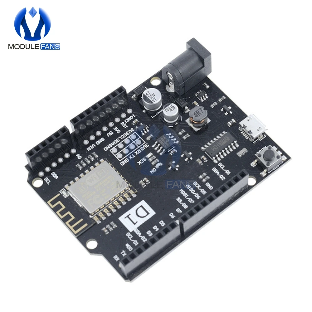 Для WeMos D1 MINI R2 WiFi UNO R3 на основе ESP8266 модуль для Arduino для IDE Nodemcu совместимый модуль Micro USB