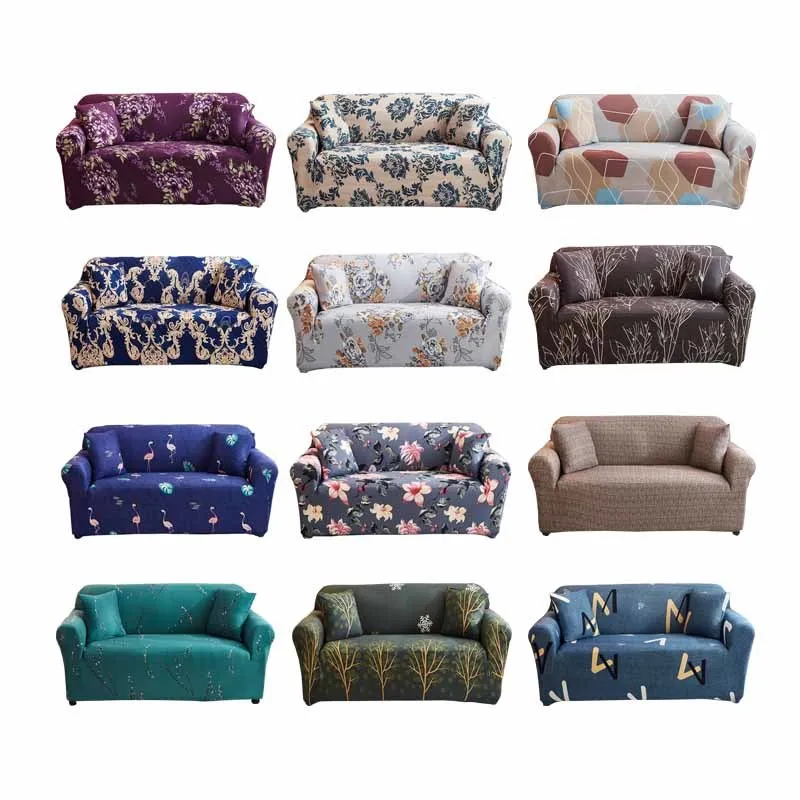 

Эластичный чехол для дивана на 1/2/3/4 сиденья, Цветочный Эластичный чехол из корнора, полноразмерный пылезащитный чехол для дома с бесплатной...