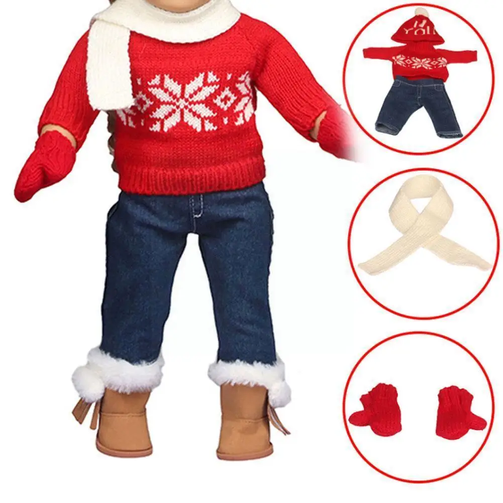

Christmas Doll Clothes Accessories Suitable For A Doll Of 18 Inches Baby New Born Doll Girls Toy Changeable Clothing For Gi T5R5