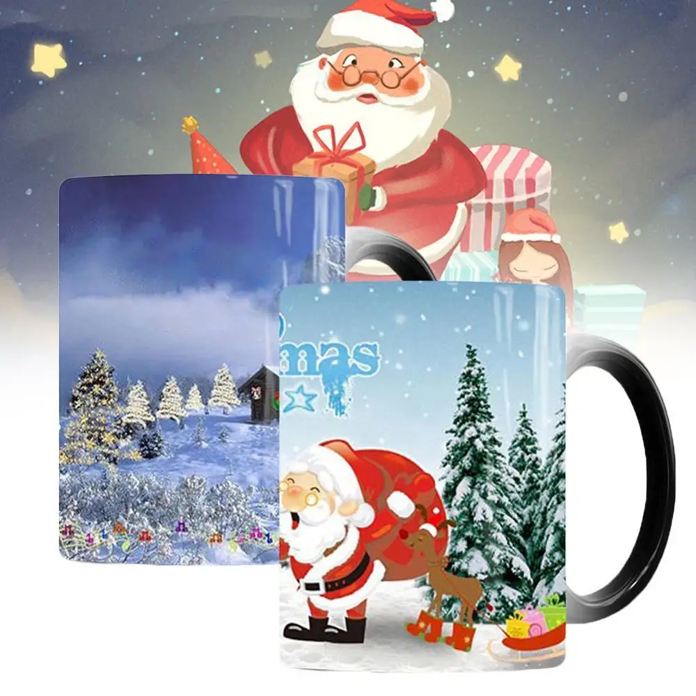 Рождественская кружка 340 мл кружки меняющие цвет от температуры
