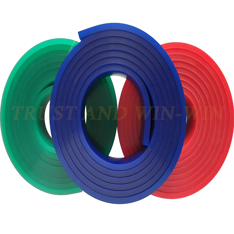 Горячая Распродажа! Экран печатая плоскую резину скребка голубой дурометр цвета