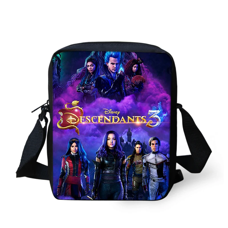Thikin Descendants Shoulder Messenger Bag Crossbody School Supplies for Girls School Supplies Shopping Bags Mochila Infantil