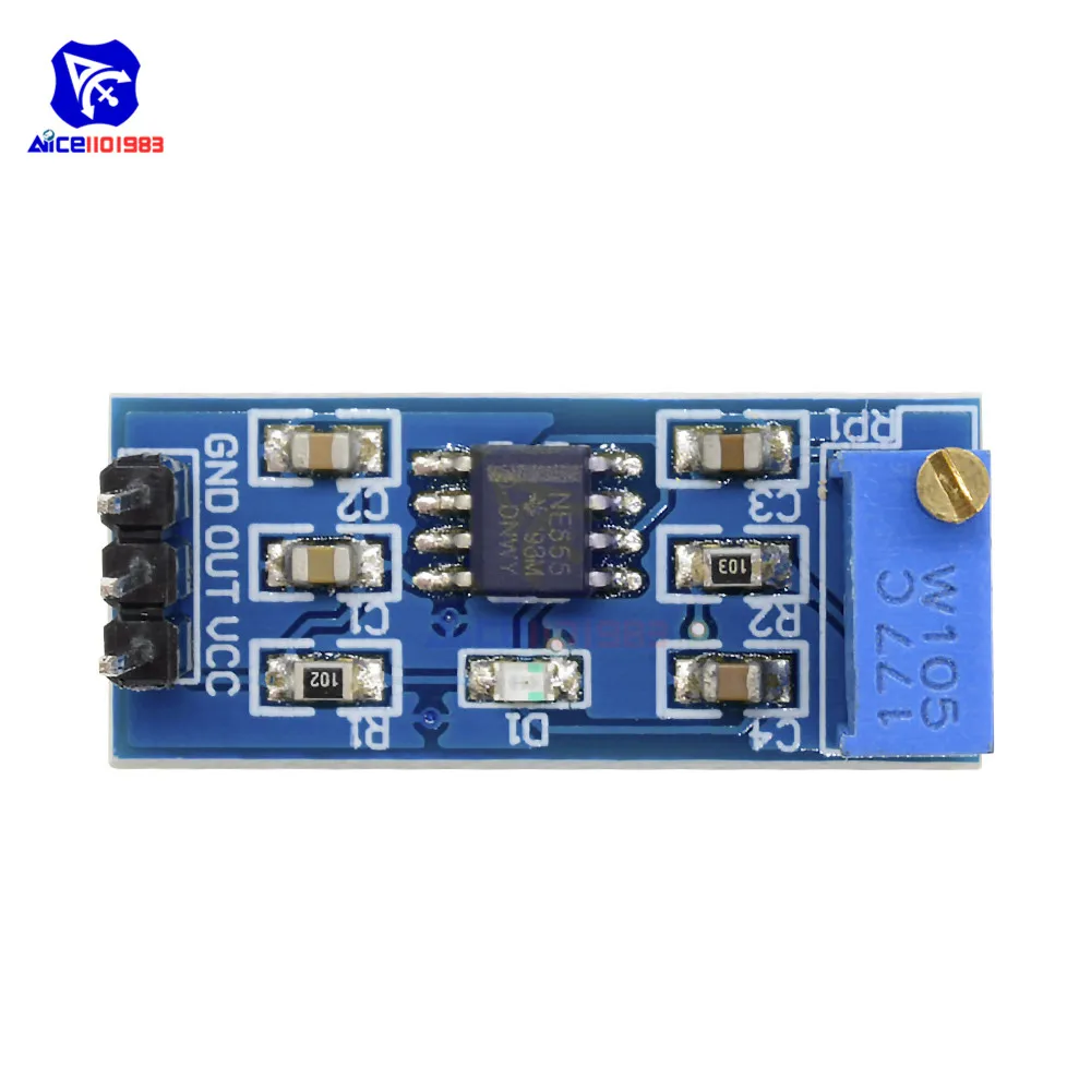 diymore NE555 Adjustable Frequency Pulse Generator Module Plate Load Resistor 5~12V for Arduino Smart Car | Электронные
