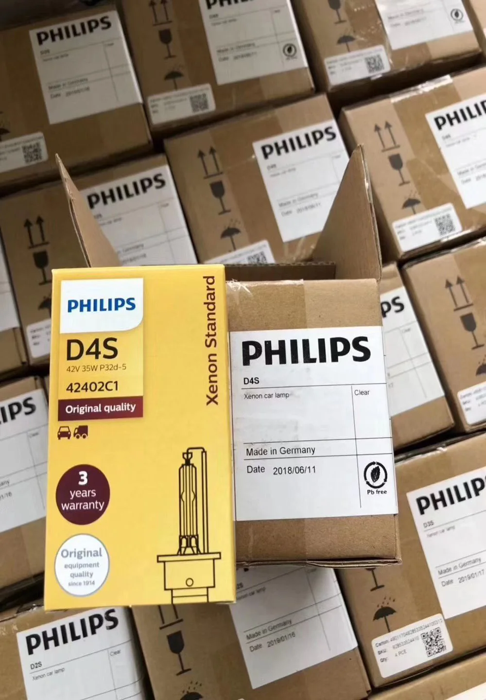 Philips HID D1S D2S D2R D3S D4S D5S 35W ксеноновый стандарт 4200K Авто оригинальная автомобильная лампа OEM Замена обновления, 1X
