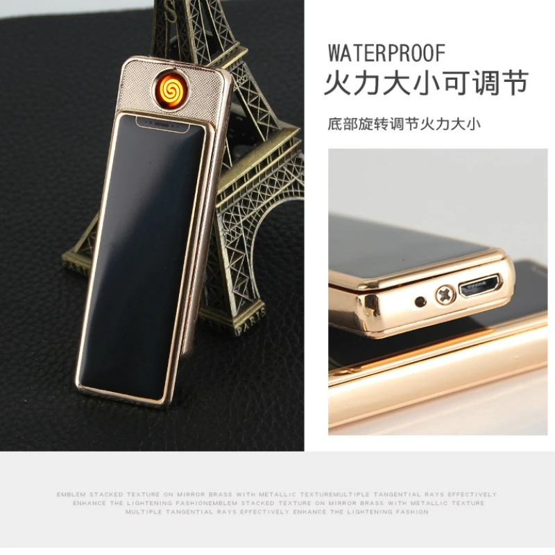 Новые аккумуляторные электрические зажигалки металлические ветрозащитная