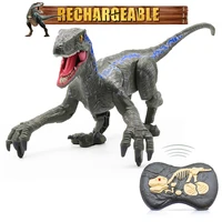 2 4g remote control dinosaurs toys electric dinosaur rc jurassic dinosaur walking animals educational toys for children boys gif