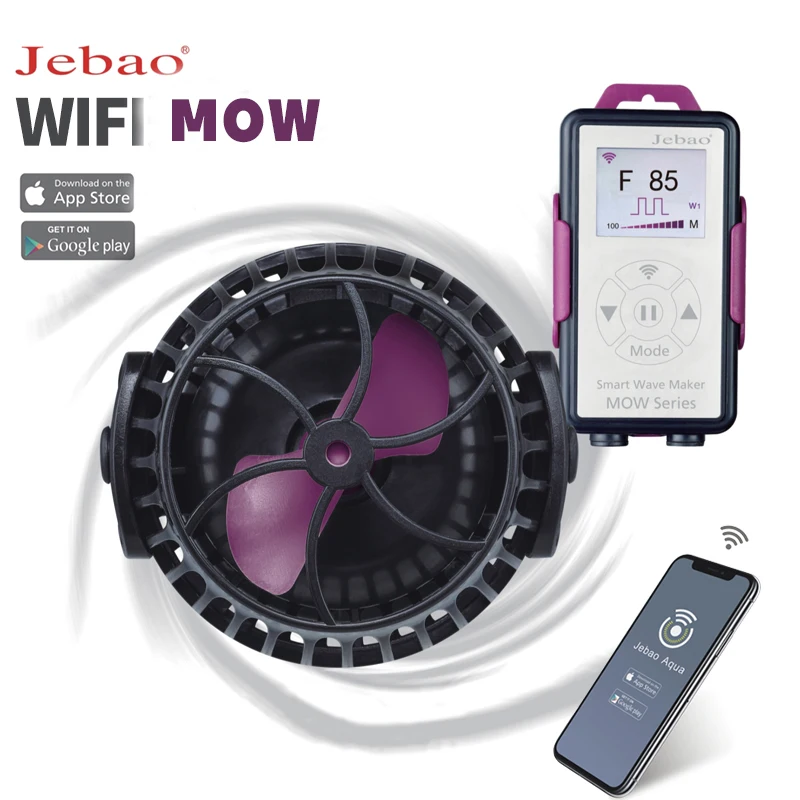 Jebao-bomba de onda inteligente con WiFi, controlador de pantalla LCD, fabricante de olas, POW-3, 5, 9, 16, 22, novedad-0