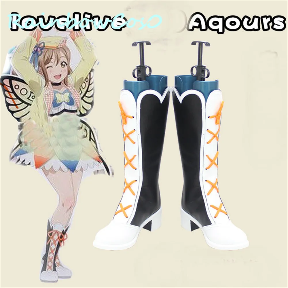 Love live! Обувь для костюмированной вечеринки sunshine Aqours 4th Singler HORIZON Takami Chika сапоги с