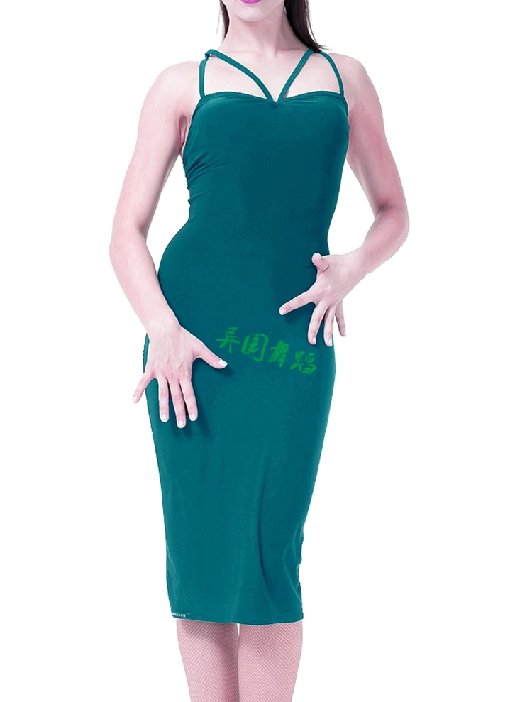 Женское платье для танго красное латиноамериканских танцев танцевальные