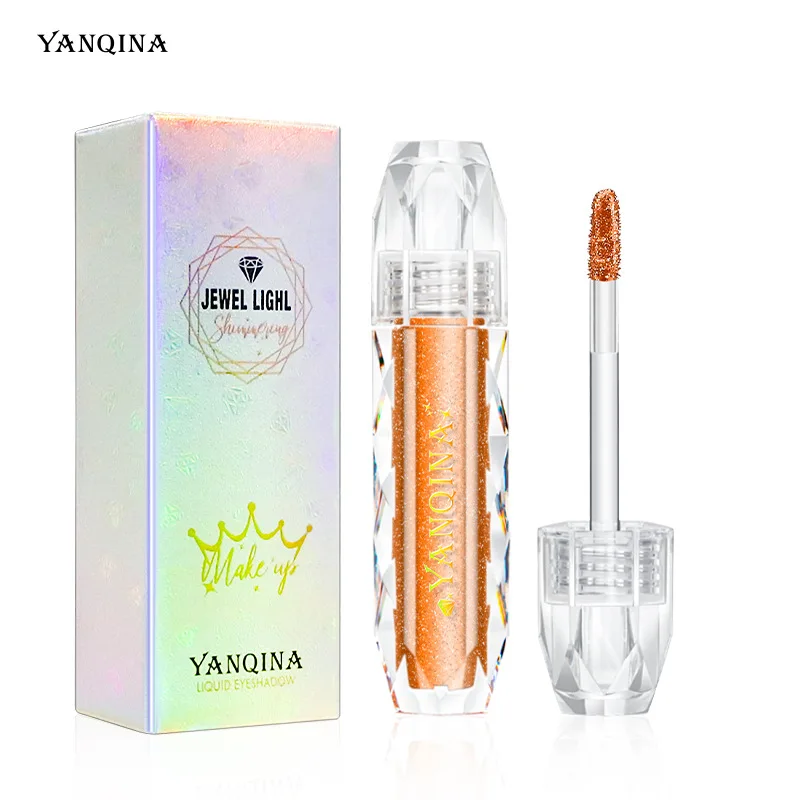 

Liquid eye shadow monochromatic pearlescent diamond sparkling metal stage makeup eye shadow pallete makeup