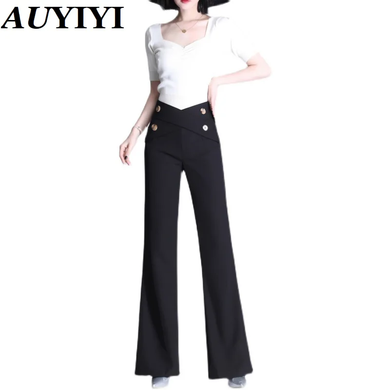 

2022 Fashion New Drape Wide-Leg Pants Women's Spring And Summer High-Waisted Straight-Leg Casual Slimming Loose Mopping Trousers