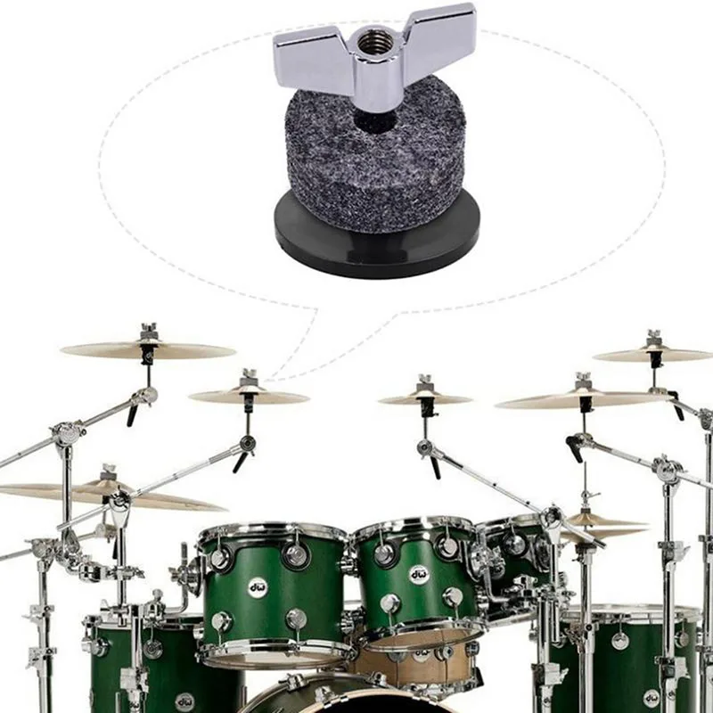 

1 Set Drum Accessories Felt Pads Gray Sleeves Nuts Washers Felt Pad Gasket Wing Instrument Drums Parts