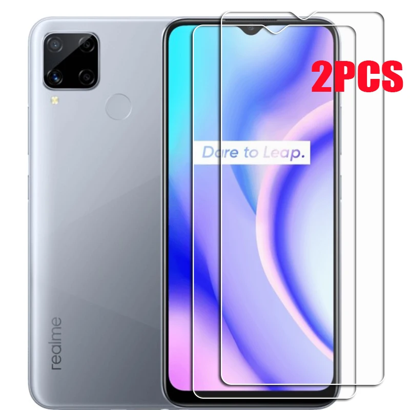 Закаленное стекло для Realme C15, 2 шт., Защитное стекло для OPPO RealmeC15 RMX2195 RMX2180, защитная пленка для экрана