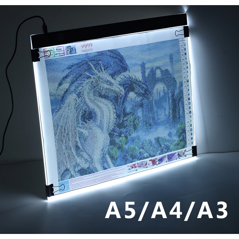 A5/A4/A3 LED Light Pad per pittura diamante Artcraft tracciamento Light Box copia compresse digitali pittura scrittura tavoletta da disegno