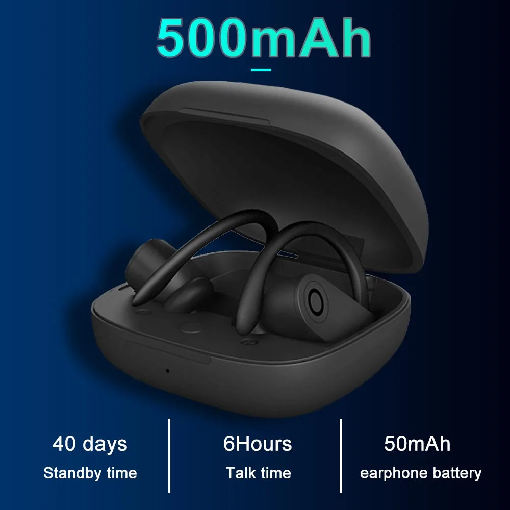 B10 True TWS беспроводные наушники Bluetooth 5,0 спортивные наушники с Ушными крючками водонепроницаемые наушники Беспроводная зарядка стерео гарнитура PK Q62