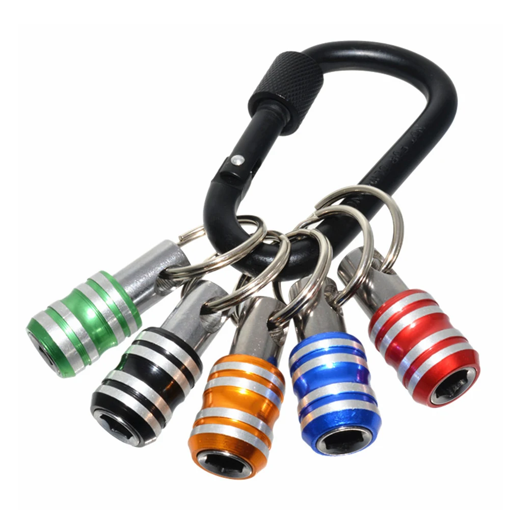 

1/4inch Hex Shank With Keychain Home Screwdriver Bits Holder Set Extension Bar Stainless Steel Professional Drill Screw Adapter