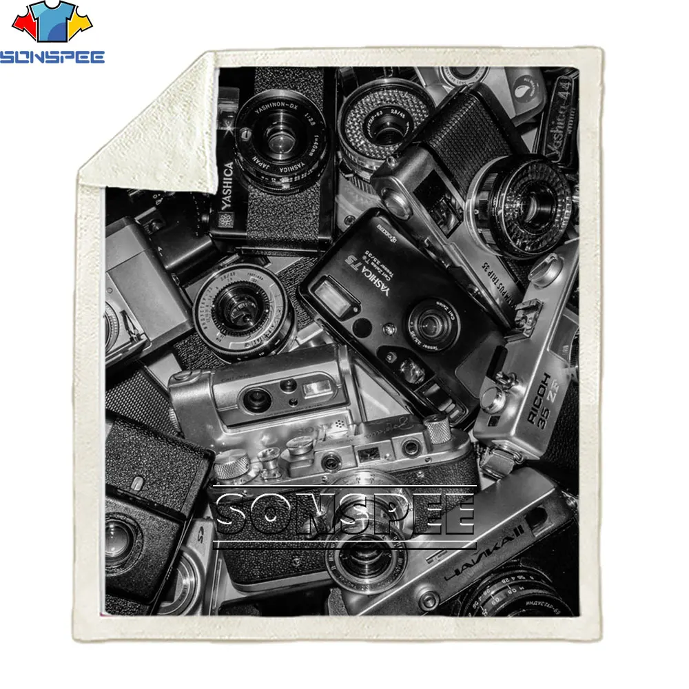 

SONSPEE Funny 3d Printing Casual Camera Punk Blanket Film Streetwear Men's Beach Ladies Harajuku Comfortable Oversized Blanket