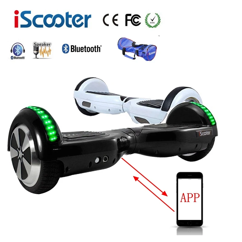 IScooter Ховерборд 6,5 Дюймов Электрический скейтборд 2 колеса электрический скутер запатентованный баланс Ховер доска скейтборд питание walkcar