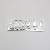chrome silver 4wd all wheel control emblem plate number letter logo badge car stickers for mitsubishi pajero sport oem 7410b292