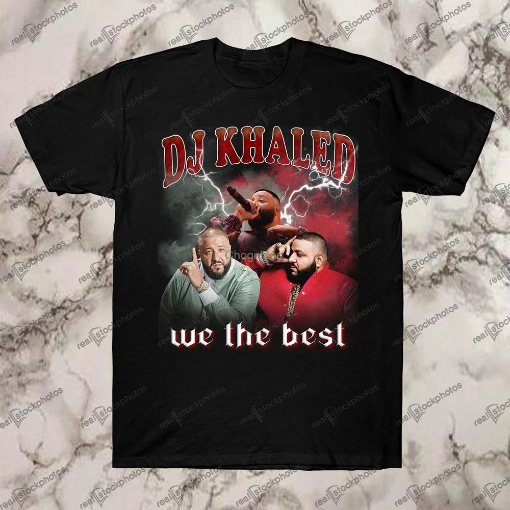 DJ Khaled рубашка в стиле хип хоп Rap Винтаж 90 s ретро футболка (1)|Мужские футболки| |
