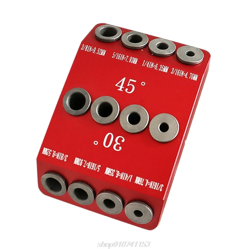 

30/45/90 Degree Blue/Red Drilling Locator Positioning Tool Kit Aluminum Alloy Drilling Guide for Carpenters Use MY21 21 Dropship