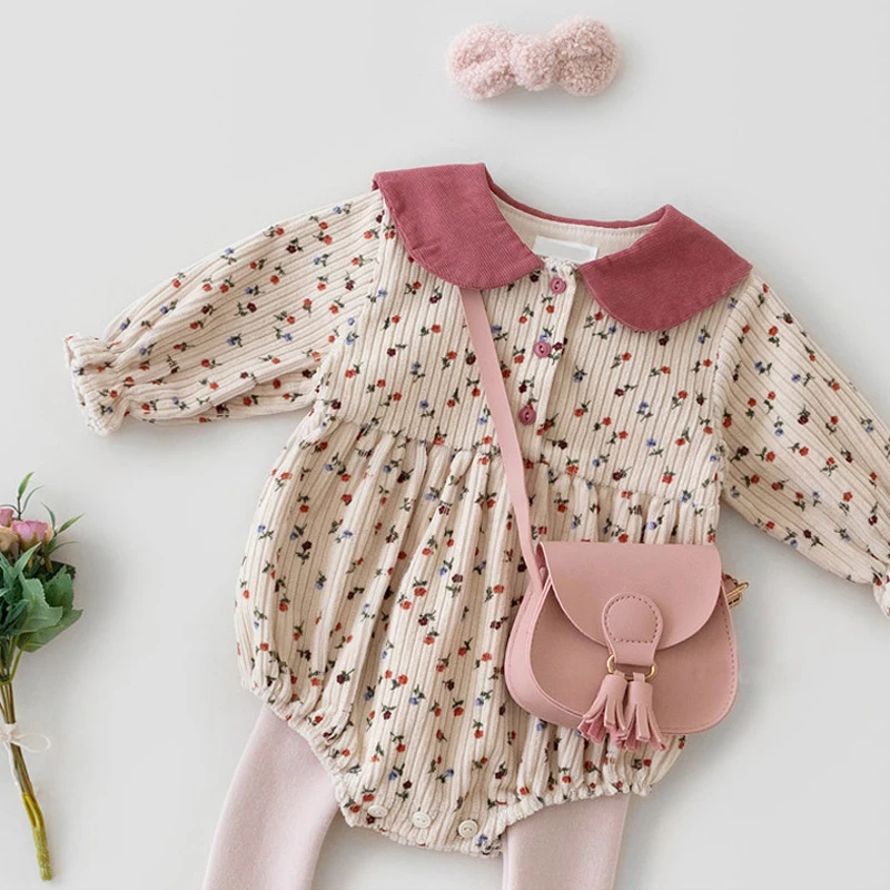 

Toddler Long Sleeve Clothes Baby Girl Romper Nembron Bodysuit Spring Autumn Infant Floral One-piece Jumpsuit