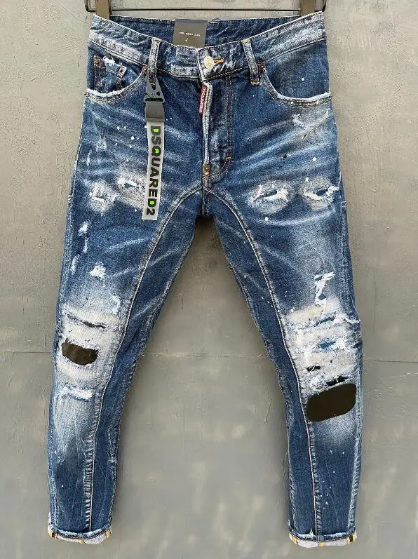 

Оригинальные Классические мужские и женские джинсы, оригинальные, DSQUARED2, ретро, итальянский бренд, мужские джинсы, локомотивы, джинсы для бе...