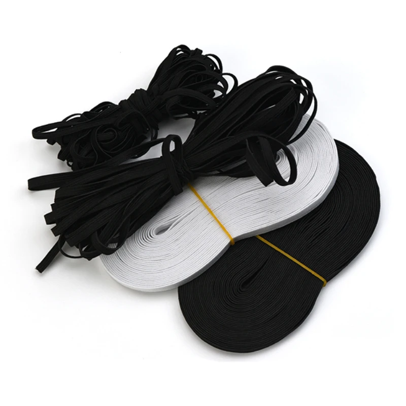 Цветная круглая эластичная повязка плоская веревка 3/6/8/5/10 мм 10/12 м DIY Швейные