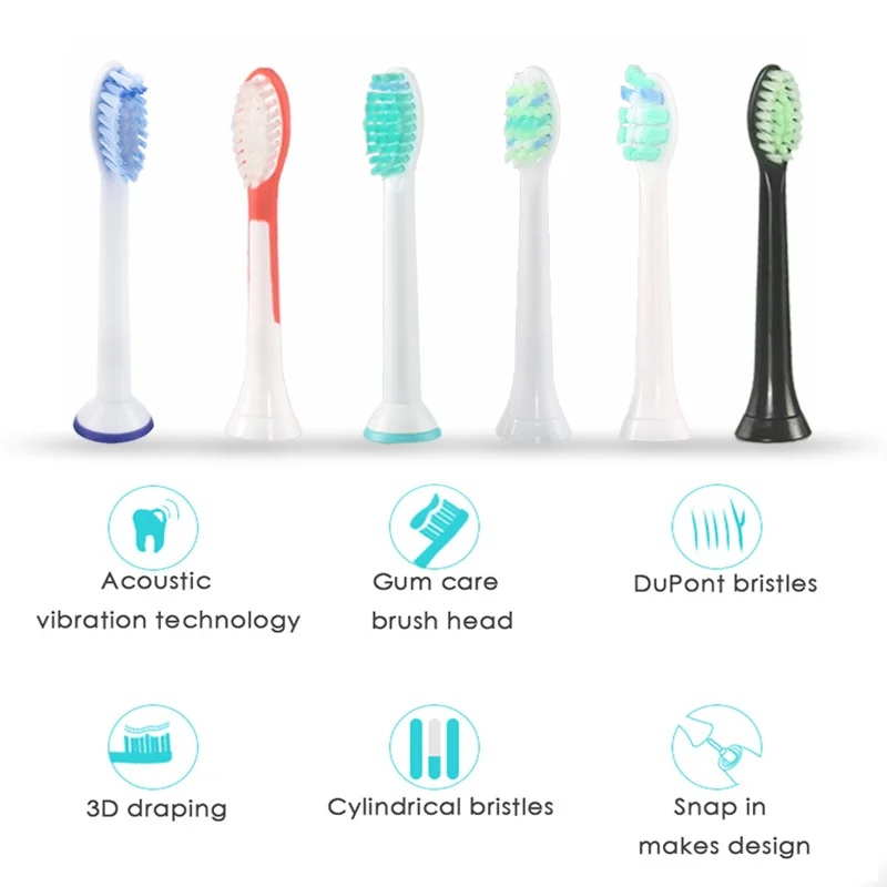 Головка зубной щетки Philips электрическая зубная щетка Sonicare головка совместима с Sonicare Сменная головка зубной щетки 5