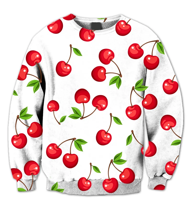 

REAL American US SIZE Cherries on top - femini Sublimation Print Plus size Crewneck Sweatshirt with Big sizes 3XL 4xl 5xl 6xl