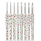 Новый эргономичный набор крючков для вязания, набор белых алюминиевых спиц для вязания, 2,5-6,0 мм, набор цветочных вязальных спиц, швейные иглы, инструмент 2021