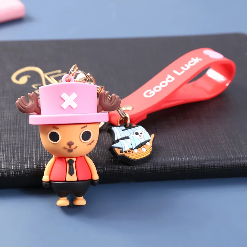 

Cute Anime One Piece Doll Keychain Chopper Luffy Bag Pendant Key Ring Couple's Charm Jewelry Gift Decorations Hot Sale 2020 New