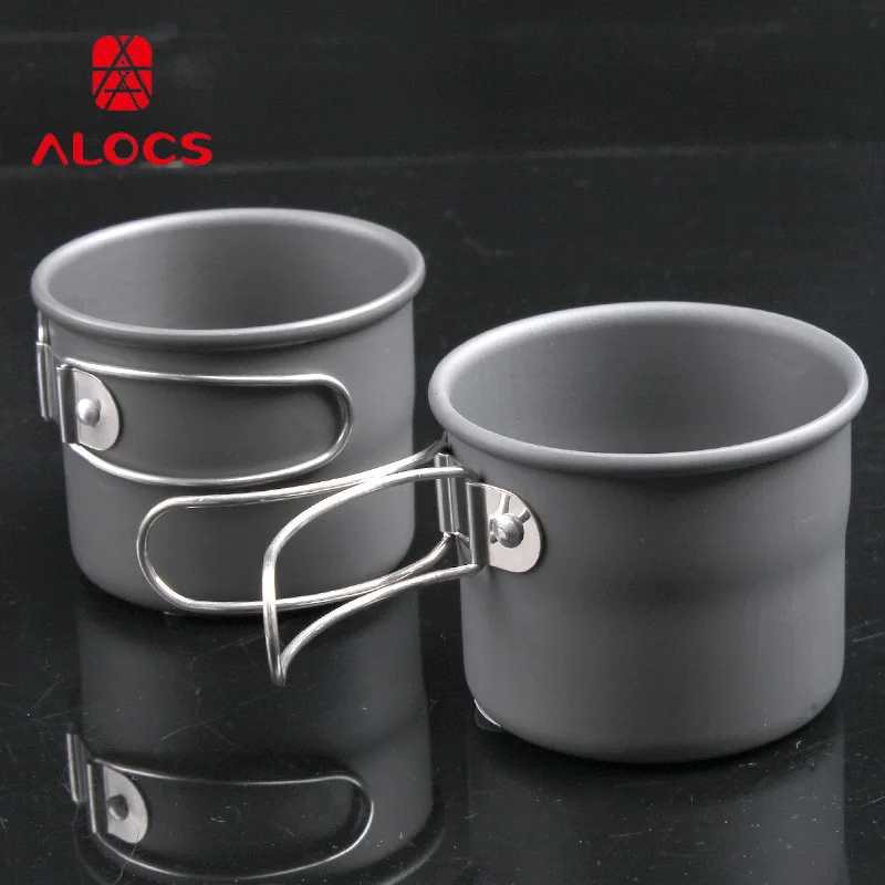 

(2pcs) Alocs Alloy Camping Cups 150ml TW-402 Camping Coffee Cups