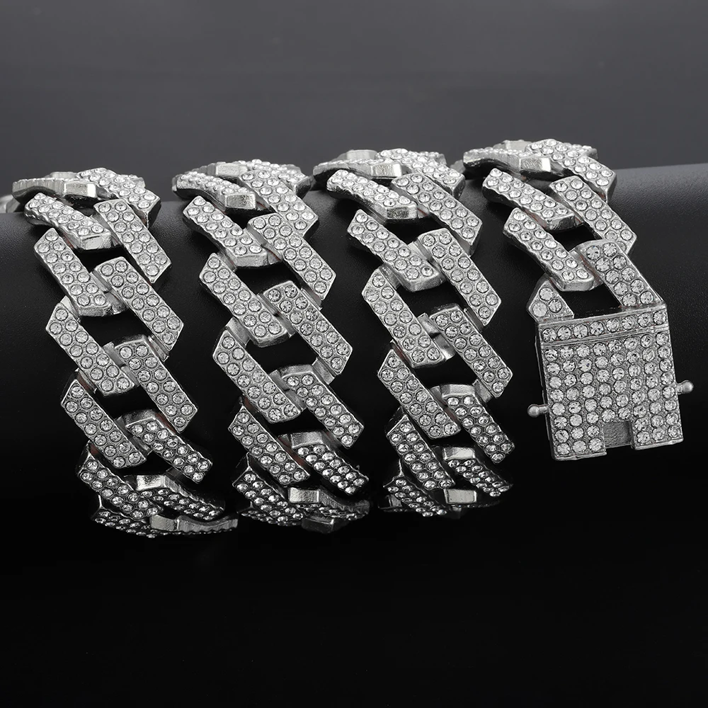 Новинка 2021 кубинская цепь Майами шириной 20 мм ожерелье браслет для женщин и