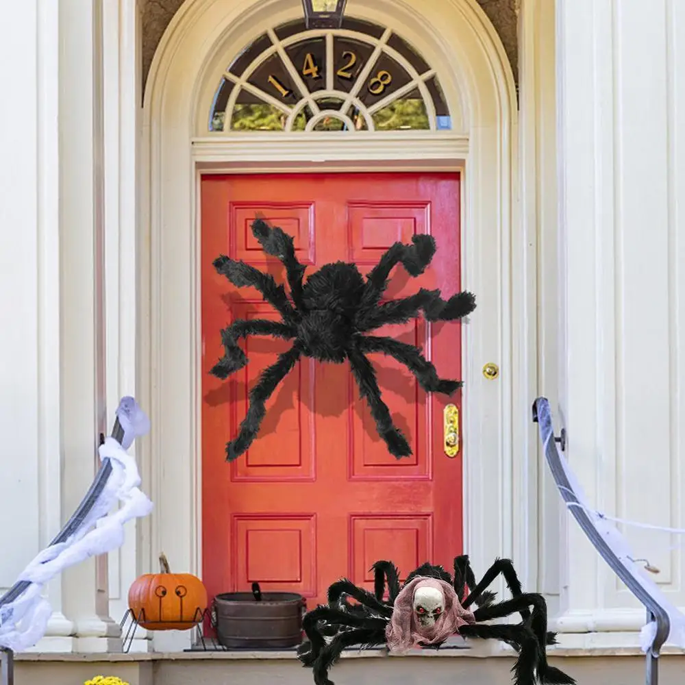 1 шт. Хэллоуин страшный черный большой паук декоративный реквизит на вечерние бар