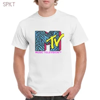 80s mtv design retro print tshirt 100 cotton mtv logo boombox graphic t shirt gothic punk oversized casual womenmens t shirts