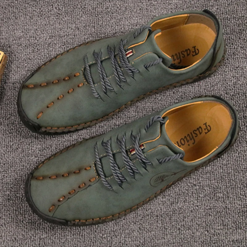 Мужские кожаные туфли на плоской подошве черные повседневные Мокасины из мягкой